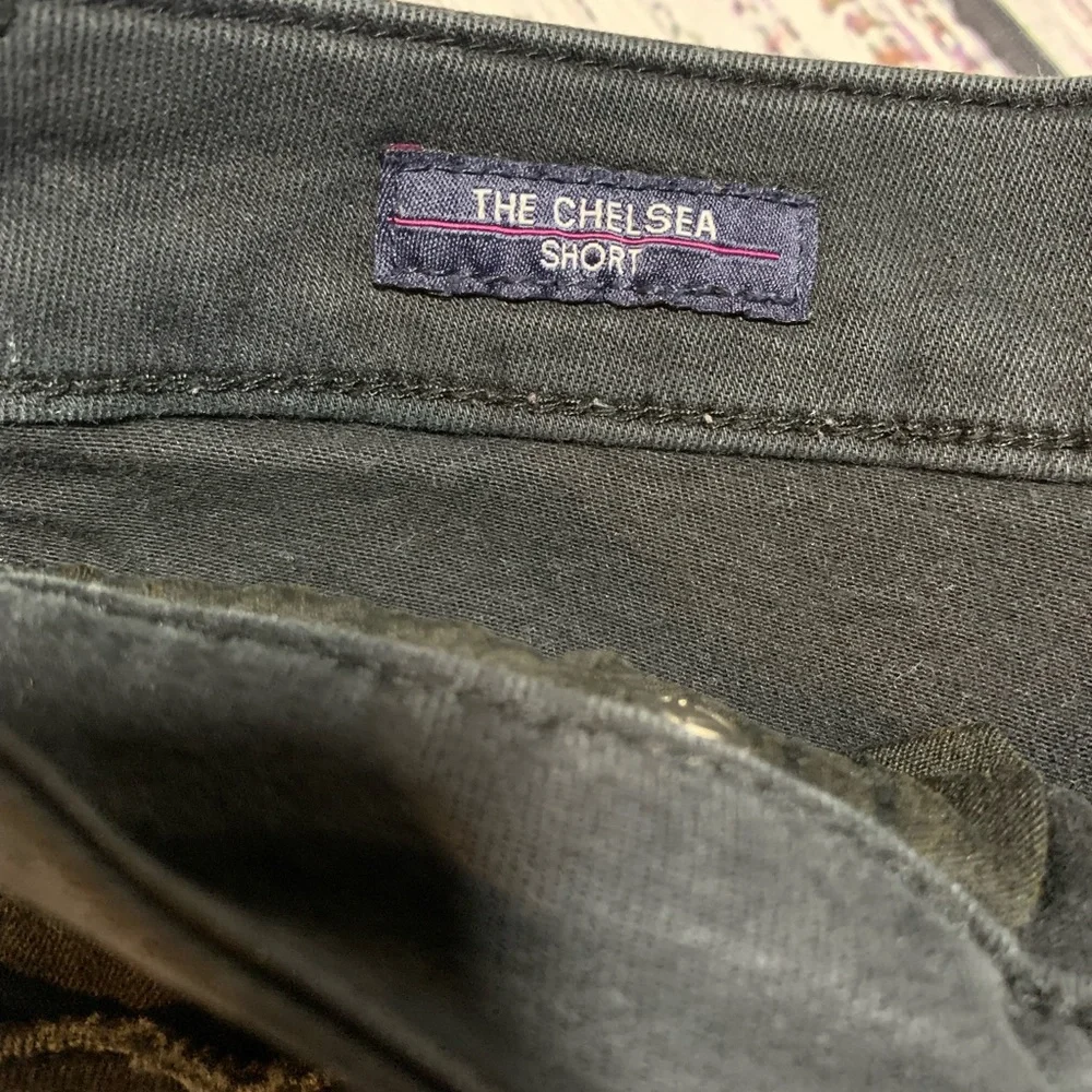 Vigoss Distressed Black Denim Shorts. The Chelsea short. Size 25.